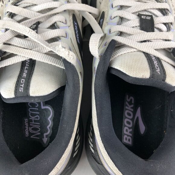 Brooks Women's Size 8 WIDE Adrenaline GTS 23 Grey Lace-Up Running Shoes 1203811 - Picture 15 of 16